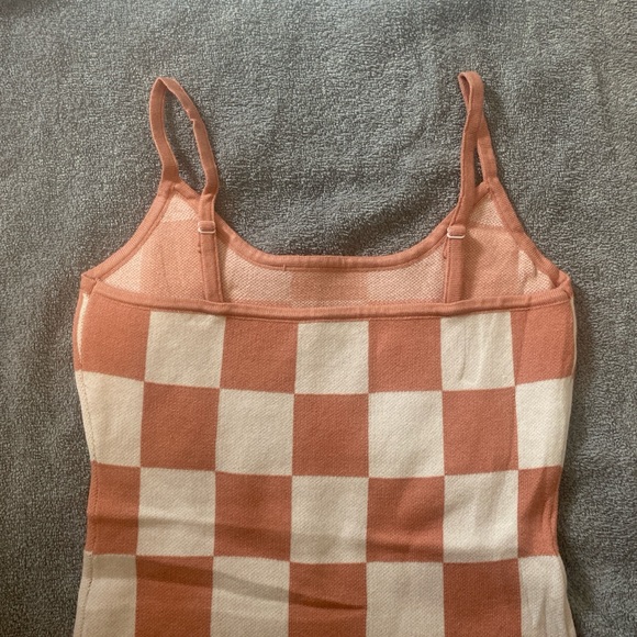 NWOT 90s maxi checkered dress - Picture 3 of 4